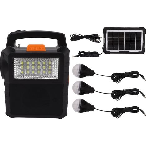 Groupe électrogène solaire multifonction longue durée avec ampoules, station d’énergie portable pour secours domestique, camping-car et extérieur (1/5)