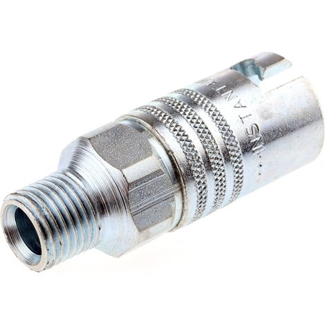Raccord rapide pneumatique RS PRO, Filetage vers Mâle G 1/4 Mâle 1/4pouces PCL en Acier ( Prix pour 1 ) (1/2)