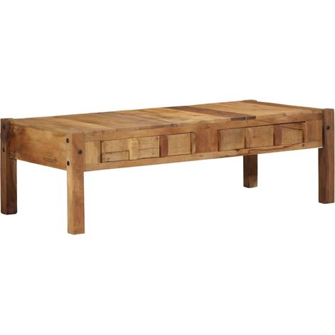 Table basse Table de salon Table de café Marron 110 x 54 x 35 cm Bois Recyclé Solide (1/5)