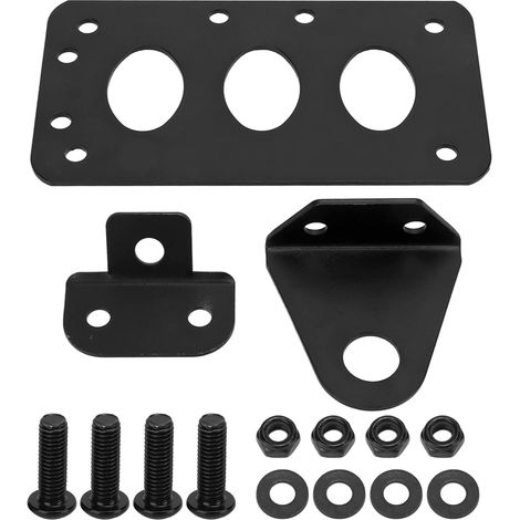 Kit de Support Universel de feu Stop de Moto Support de Plaque d'immatriculation d'étiquette de Montage latéral Remplacement pour Fatboy Iron 883 (Noir) (1/5)