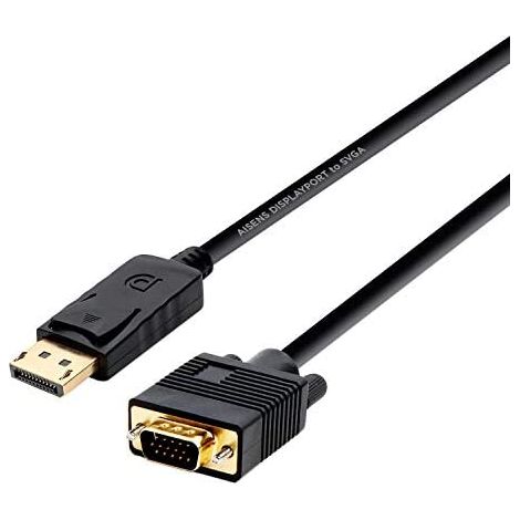 Aisens - displayport zu vga konverter kabel, dp/m-vga/m, schwarz, 2.0m (1/2)