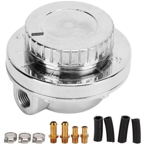 Kit de régulateur de pression de carburant Universel Réglable 1.5-5 PSI en Alliage d'Aluminium avec Accessoires pour Carburateurs (1/5)