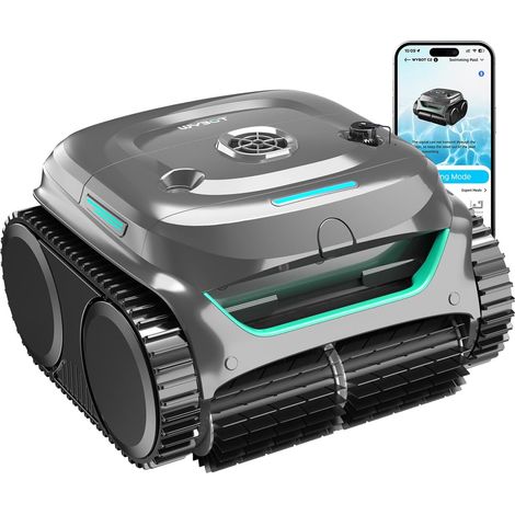 Wireless Pool Robot, Double Filtration, 3 Motors, Powerful Suction, Cleaning Bottom and Walls (1/5)