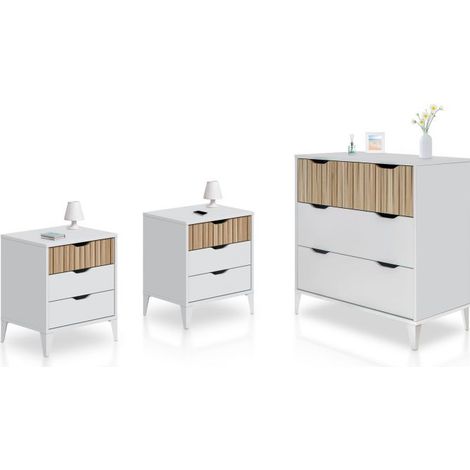 Dormitorio Nitza On Blanco Artik (Blanco Mate) - Natur (ancho) x 76cm (alto) (1/5)