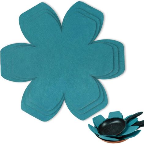Protecteur Poêle - Feutre Épais 3 mm - Diamètres 15 cm 20 cm 25 cm - Antidérapant Résistant à la Chaleur - Pour Empilage Casseroles Poêles Bols - Lot de 6 pièces (1/5)