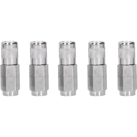 Lot de 5 raccords pour pistolet à graisse, embout plat résistant à l'usure et à serrage ferme, pour l'entretien des équipements.