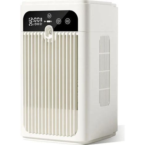 Refroidisseur d'air avec affichage numérique LED, ventilateur de bureau portable avec minuterie intelligente et brumisateur (1/5)