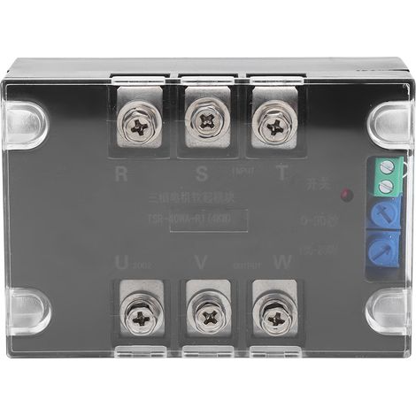 Module de démarrage progressif pour moteurs triphasés, composants électriques, fond en aluminium, pour convoyeurs/compresseurs. (1/5)