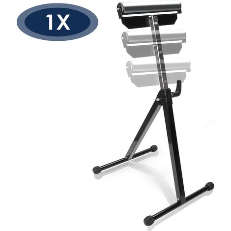Wolketon Soporte de rodillo pack de 1, caballete ajustable 68,2–108 cm, rodillo de apoyo 29,5 cm, soporte plegable de acero A3, capacidad 60 kg por pieza (1/5)