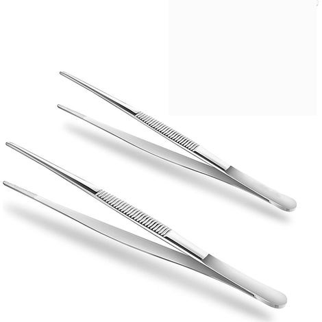 Pinces De Cuisine - Acier Inoxydable - 20 Cm Et 30 Cm - Pour Grillades Steaks Saucisses Plats Chauds - Lot De 2