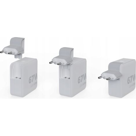 Chargeur de voyage XTORM 67W GaN + câble USB-C PD blanc 1 pc. (1/5)