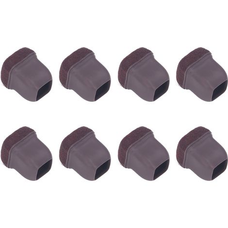 8 Capuchons de Protection pour Pieds de Chaise en TPE, Protège-Sol pour Meubles, Anti-Rayures pour Tables et Chaises Marron
