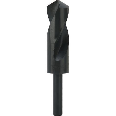 Foret à queue réduite en acier rapide, queue droite, foret hélicoïdal noir, diamètre 1/2 po (29,5 mm)