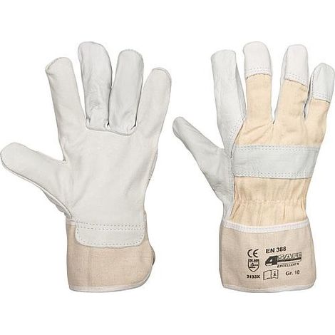 Gants en cuir "Excellent N" EN 388, Cat. 2, Taille 10