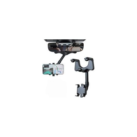 Support de téléphone de Voiture pour rétroviseur, Auto Support Téléphone Voiture Rotatif et Rétractable à 360° pour Tous Les Smartphones (1/5)