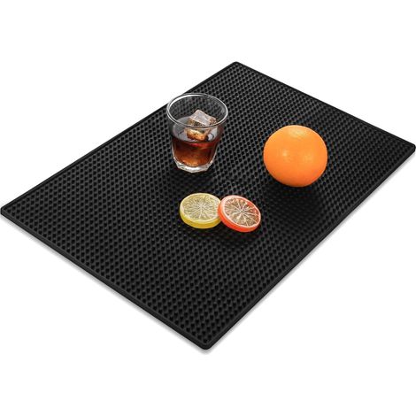 Tapis pour Bar Mat antidérapant Égouttoir à Vaisselle pour Cuisine Cocktail de Bar, Adapté pour Bar ou Usage Domestique, utilisé pour Fixer des Verres à vin 45x30cm (1/5)