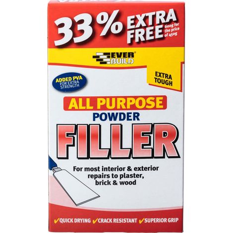 Everbuild FILL450 All Purpose Powder Filler 450g + 30% Free EVBFILL450 (1/5)