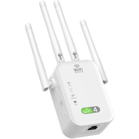 PA Répéteur WiFi Puissant 300Mbps Amplificateur WiFi Puissant 2.4GHz WiFi Booster Prise en Charge de 35 Appareils, WiFi Extender avec Port Ethernet, Compatible avec Tous Les Routeurs, I(GD) 8 (1/4)