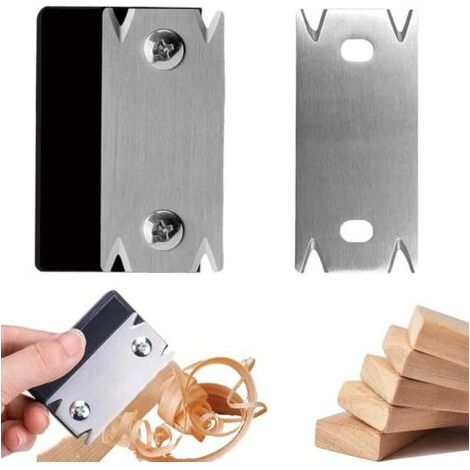 Rabot de Chant Manuel pour Bois, PVC et ABS – Outil de Finition Portatif avec 1 Lame de Rechange, Idéal pour l'Ébénisterie et le Bricolage (1/5)