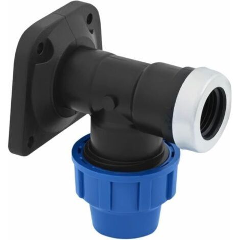 25 mm x 3/4 Zoll Winkel-Kompressionswandplatte – PE-Wasserrohrverschraubung – 25 mm PN16 Sanitärarmaturen – Flanschverbinder für PE80- und PE100-Rohre – 1 Stück (1/5)