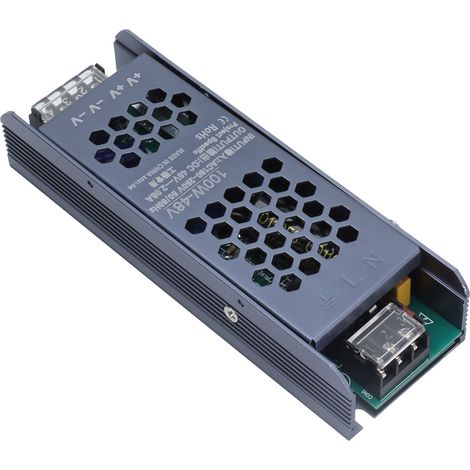 48V 100W LED-Netzteil-Transformator, schwarz, lange Leiste, 2,08A, AC180-250V, wasserdichter Treiber, Beleuchtung (1/5)