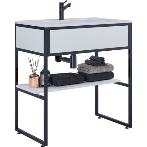 Meuble bogue, lavage Bitila 0 Noir/Blanc (1/2)