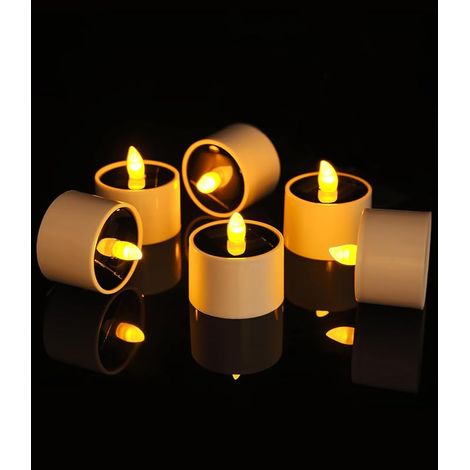 6 solaires Bougies à LED, Bougies solaires étanches (1/5)