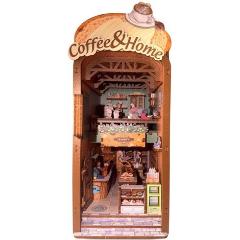Coin lecture - Kit de bricolage pour construire un serre-livres en 3D - Boulangerie Nookland - 10 x 19 x 29 cm (1/5)