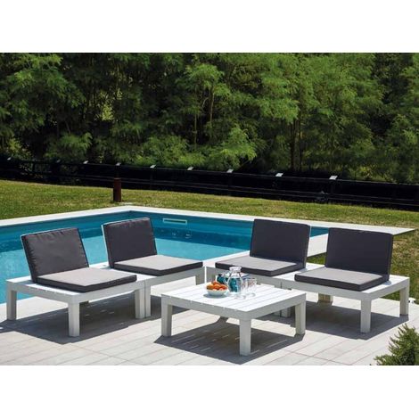 TRESILLO API + COJINES BLANCO CONJUNTO (1/5)