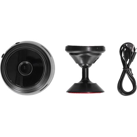 Caméra WiFi HD 1080P sans fil rechargeable pour maison, compatible téléphone et tablette, contrôle à distance, Noir (1/5)