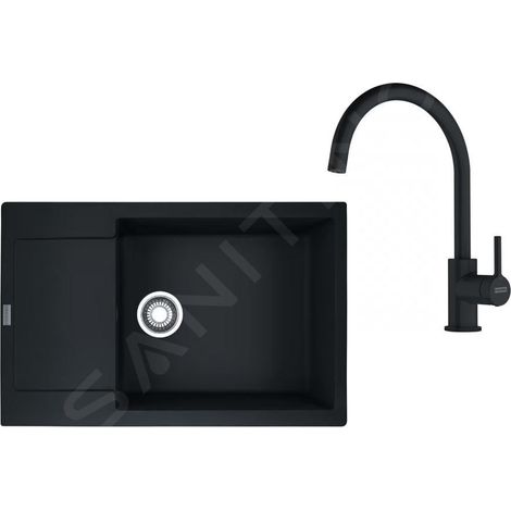 Franke - Set de cuisine G277MČ, évier en fragranit MRG 611-78 + robinet FN 6018.901, noir mat 114.0700.797 (1/4)