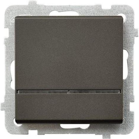 Sonata Einzelschalter mit Beleuchtung, schokoladenbraun-metallic ŁP-1RS/m/40 (1/2)