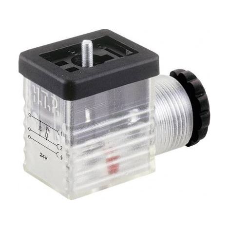 Connettore per valvola Trasparente Poli:2 + PE M2TS2DL1 HTP Contenuto: 1 pz.