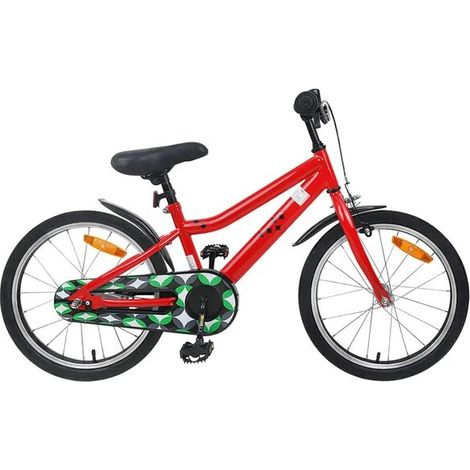 Vélo enfant 18 pouces, convient aux enfants de 5 à 7 ans - Rouge