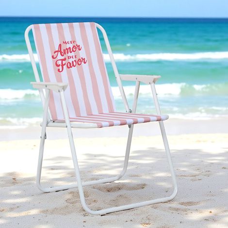 Chaise - Home Deco Factory - Dolce Vita - Pliante - Extérieure - Rose