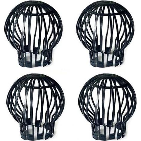 Lot de 4 protège-descentes de gouttière en plastique, contre obstructions par feuilles, mousse, boue et débris (1/5)