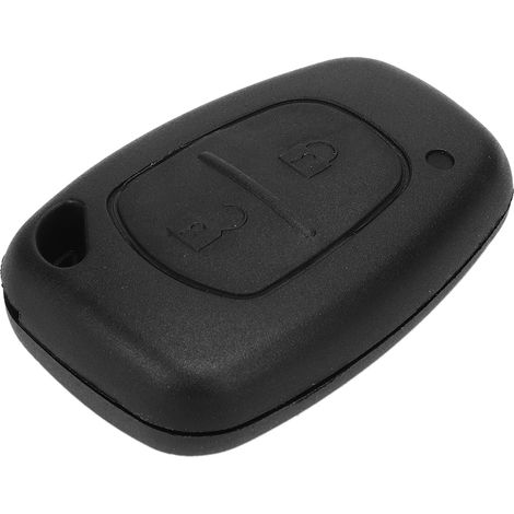 Boîtier de clé de voiture 2 boutons, coque de remplacement pour Renault Trafic, étui de protection noir (1/3)