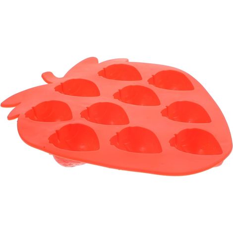 à Glaçons en Silicone Forme Fraise Rouge, Bac sans Goût pour Boisson (1/5)