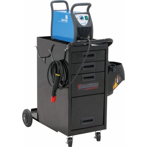 Drakkar Equipement – Servante mobile roulante 3 tiroirs – Acier, dimensions 760x361x726mm – Charge maximale 39kg – Pour poste à souder (1/4)