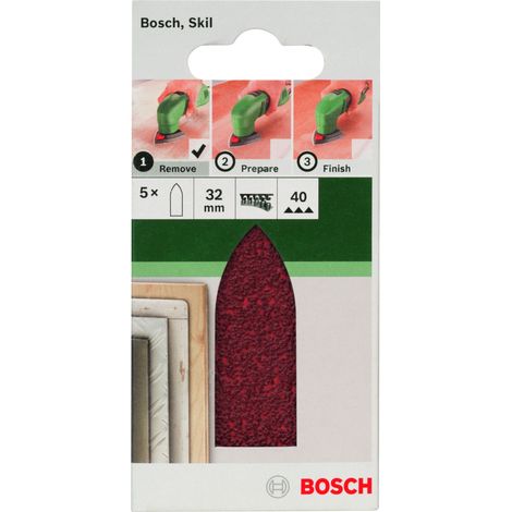 Lot de 5 curseurs de lame pour adaptateur delta taille 40 BOSCH 2609256A36 (1/2)