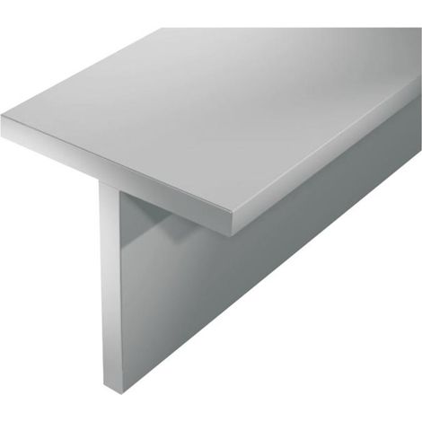 Profilé aluminium T 1000mm – 15x15mm – Argent – Pour chantiers humides – Résistance à la corrosion – Alberts (1/2)