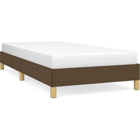 Maison Exclusive - Cadre de lit sans matelas marron foncé 100x200 cm tissu