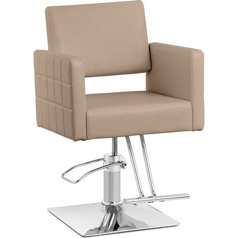 Friseurstuhl mit Fußstütze höhenverstellbar Barber-Stuhl 150 kg Ribbleton beige (1/5)