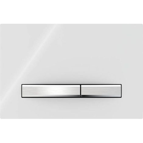 Plaque de commande pour chasse d'eau double Geberit Sigma50, finition chromée métallisée. Coloris : Chrome, Blanc (115.788.11.2) (1/4)