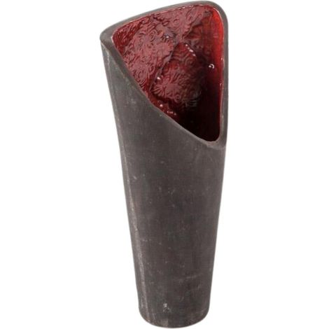 Vase en terre cuite rouge, 23 x 12 x 43 cm