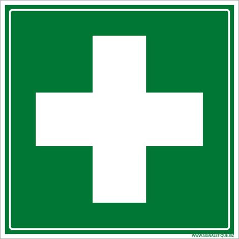 Panneau de signalisation premiers secours et évacuation ISO 7010 - Plastique PVC 1,5 mm - 450 x 450 mm (1/5)