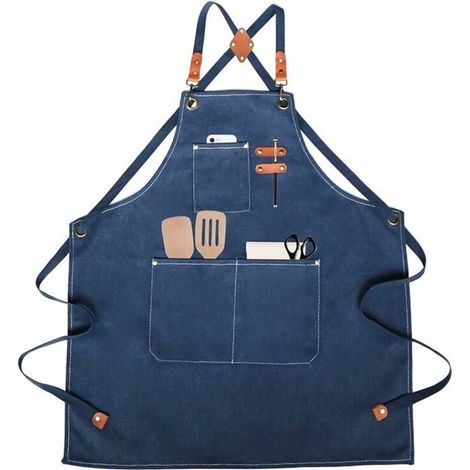 Tablier de Cuisine,Tablier de Travail,Tablier Barbecue,pour Barbecue, Restaurant, Jardin, Barbecue, Café (1/4)