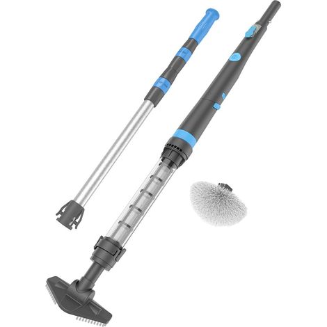 Aspirateur électrique rechargeable pour piscine et spa – 260cm – Aspiration puissante – Filtre rigide – Tête de brosse ronde incluse – Cocooning Water (1/4)