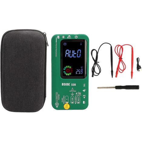 Multifunktionales Multimeter mit LCD-Farbanzeige, hochpräzisem Infrarot-Thermometer und Schaltungsanalysator für