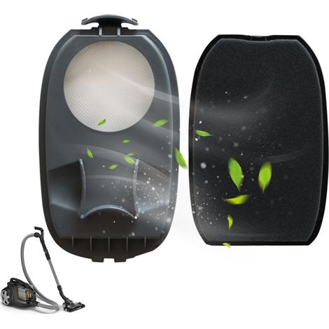 Filtre Remplacement pour Aspirateur Philips, Compatible avec Série Philips 9000 Aquatrio XW9385, XW9383, XW9382, Filtre HEPA de Haute Qualité, Lavable, Réutilisable (1/5)